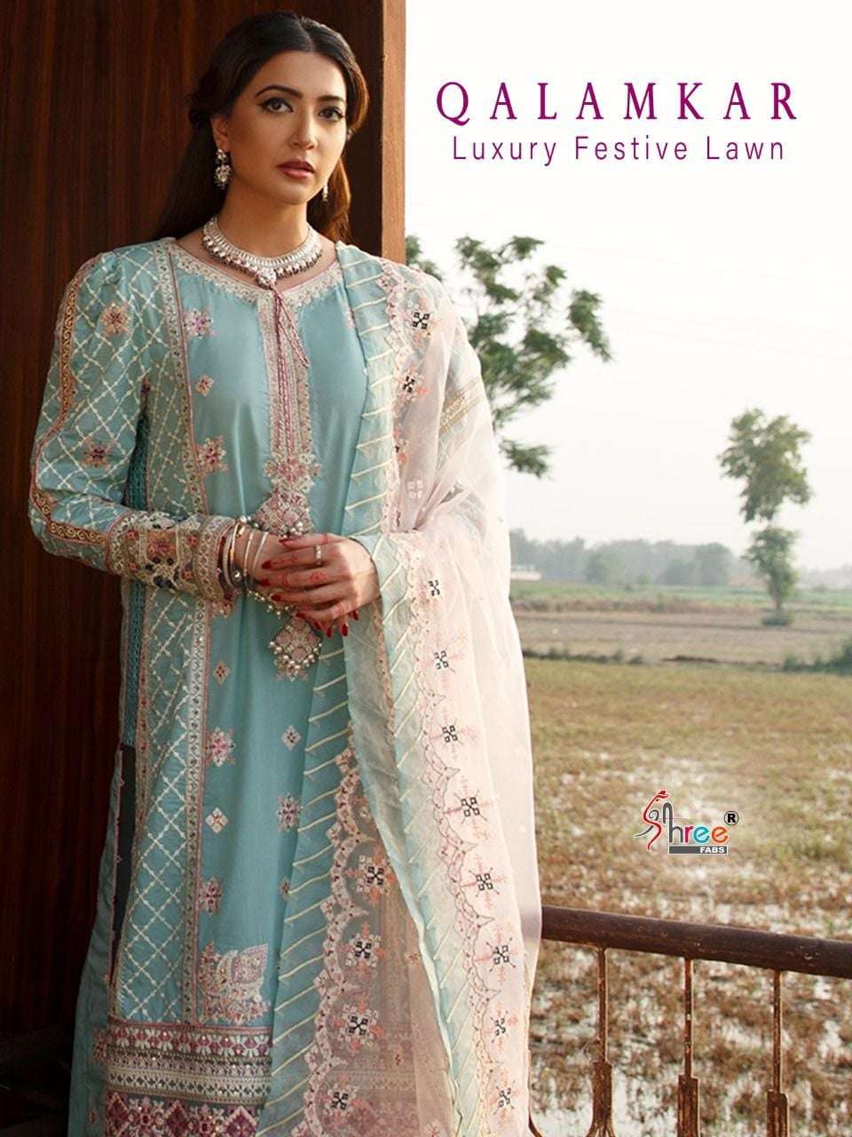 Shree Fabs Qalamkar Luxury Festival Lawn